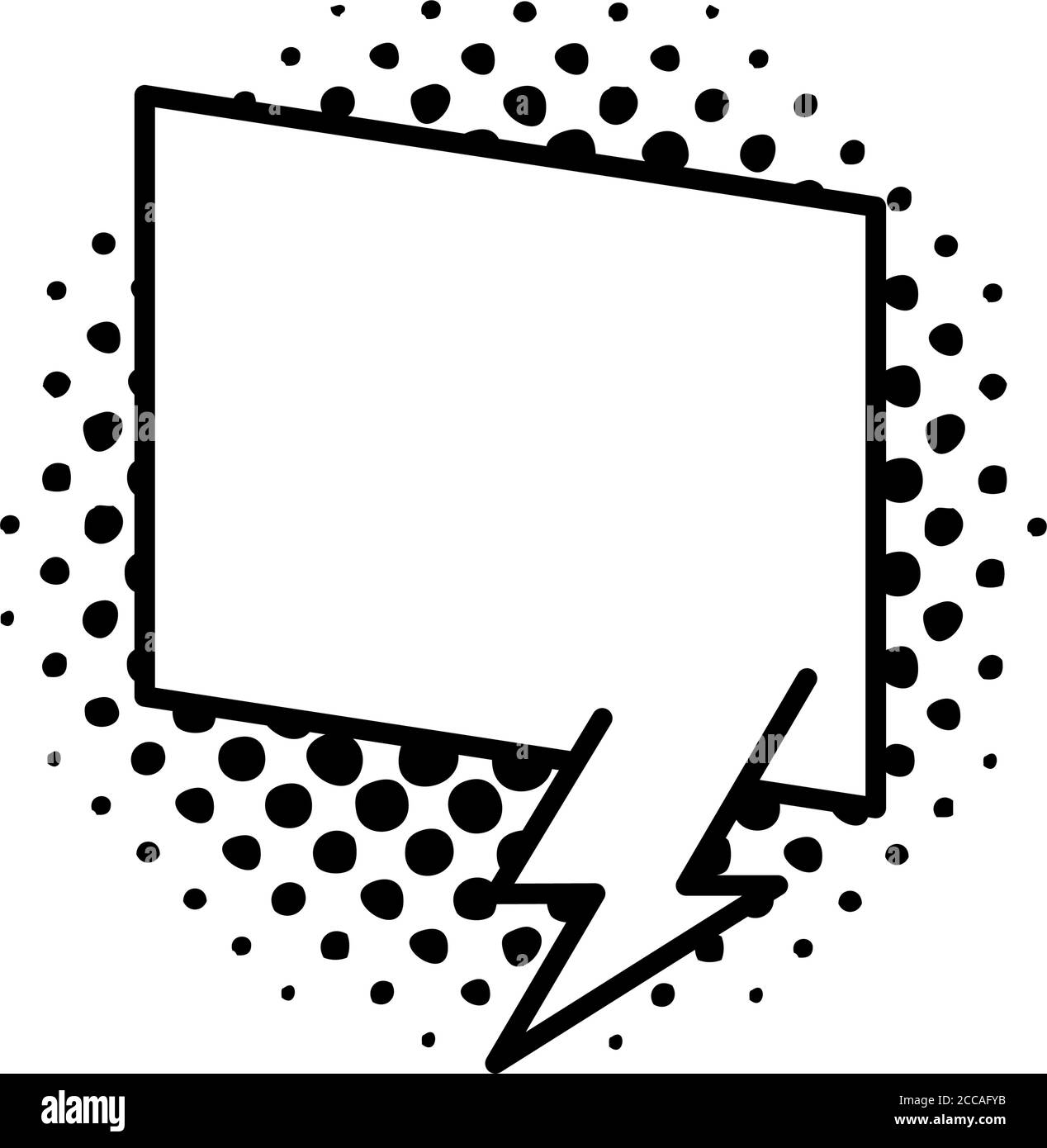 speech bubble green pop art line style vector illustration design Stock ...