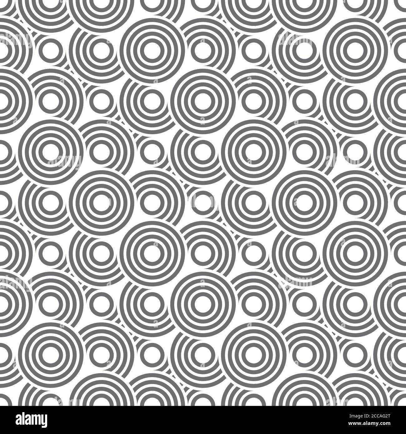 Vector art deco seamless pattern. Modern stylish texture with regularly repeating geometrical shapes, circles, semicircle, arcs and dots. Stock Vector
