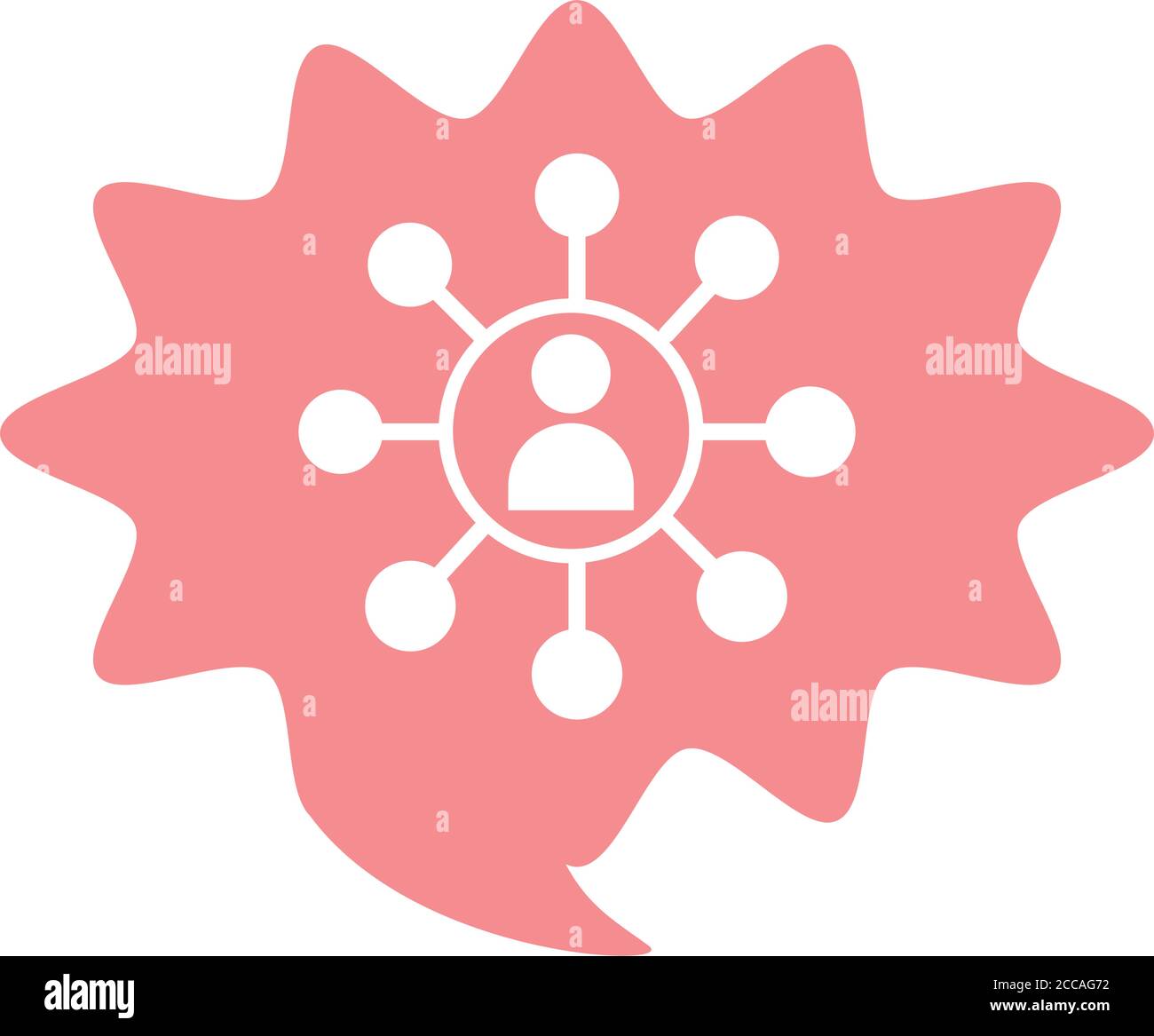 avatar user with network lines flat style icon vector illustration design Stock Vector