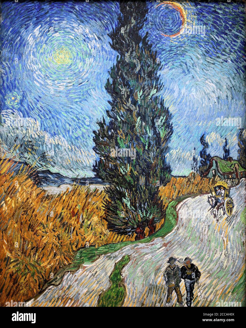 Country road in Provence by night. Museum: Kröller-Müller Museum