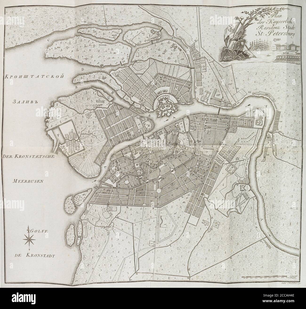 Map of Saint Petersburg. Museum: PRIVATE COLLECTION. Author: Yefim Maximovich Khudyakov. Stock Photo