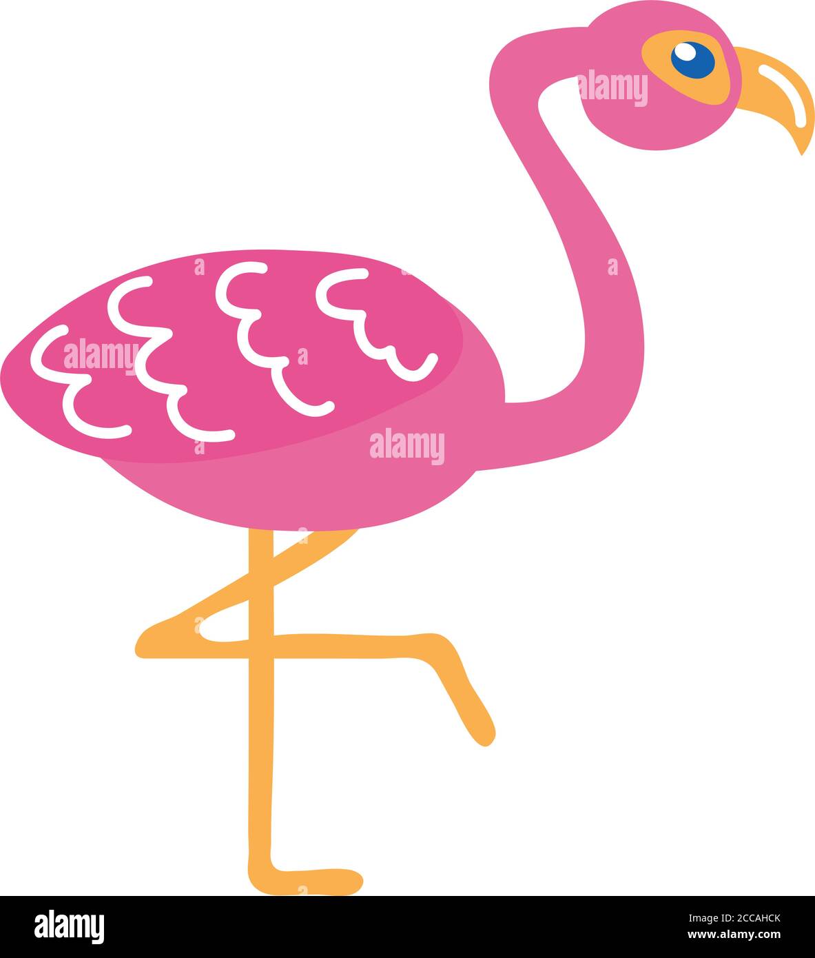 flamingo bird flat style icon vector illustration design Stock Vector ...