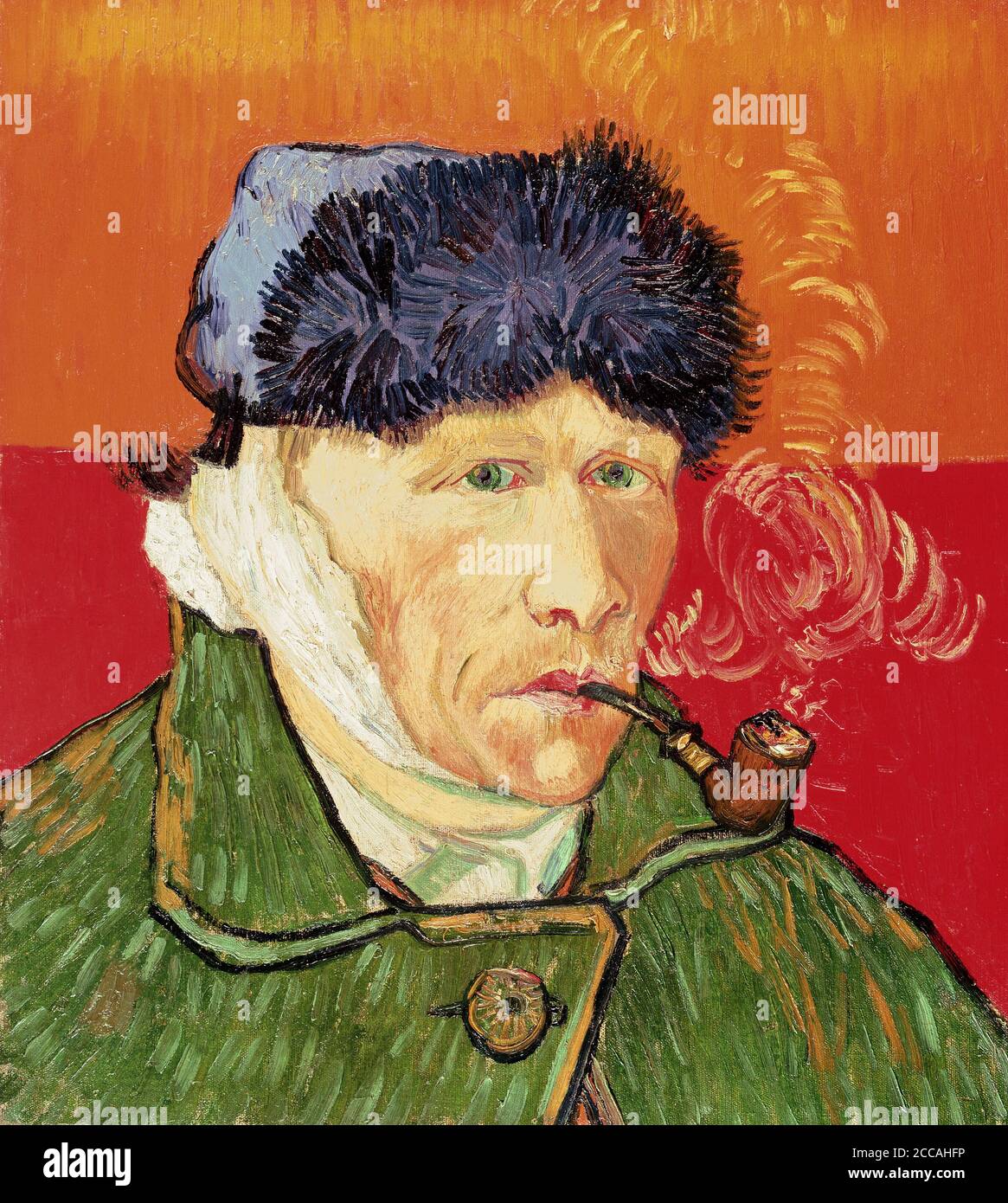 SelfPortrait with bandaged ear and pipe. Museum Niarchos Collection