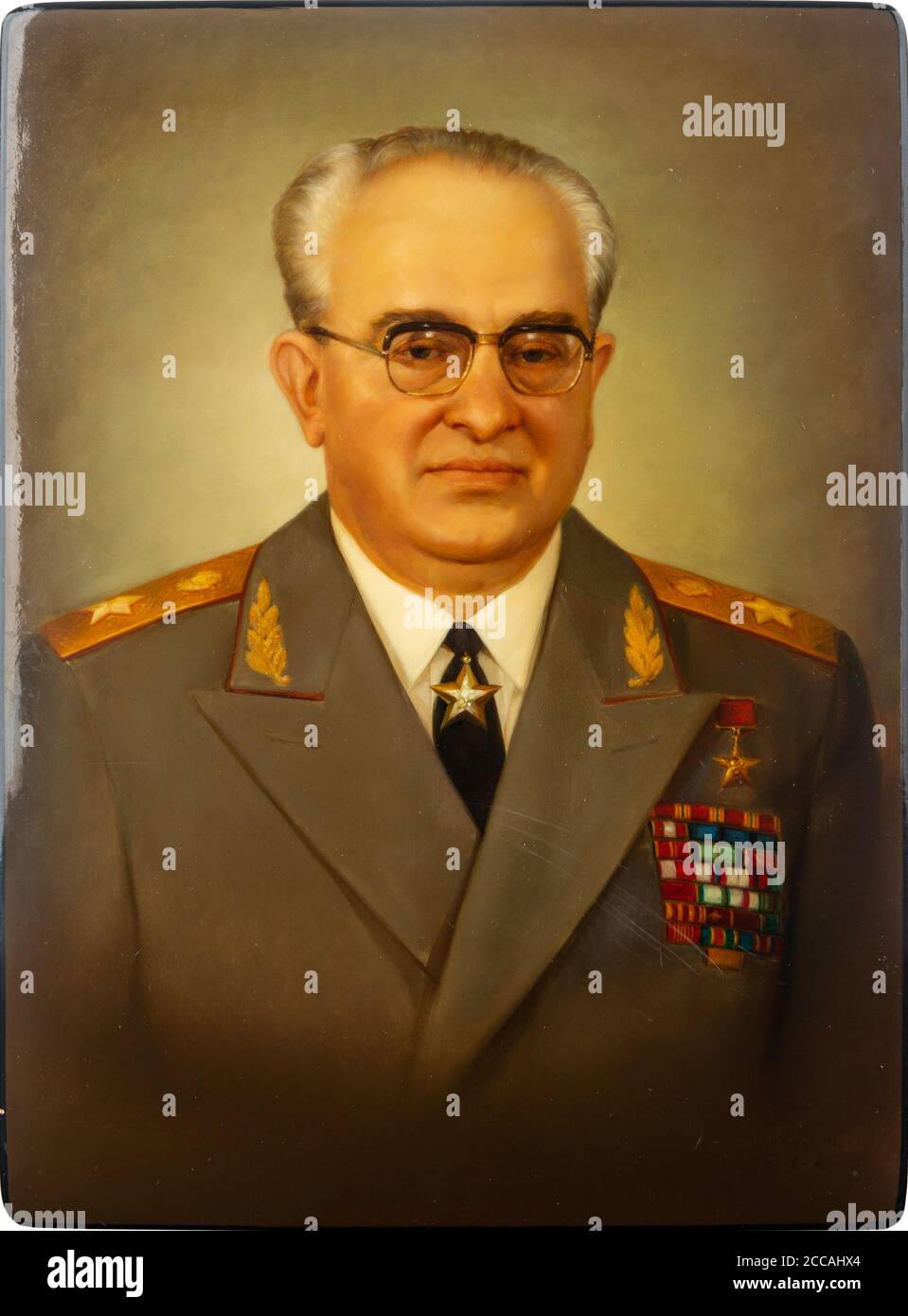 Portrait of Yuri Vladimirovich Andropov. Museum: PRIVATE COLLECTION. Author: ANONYMOUS. Stock Photo