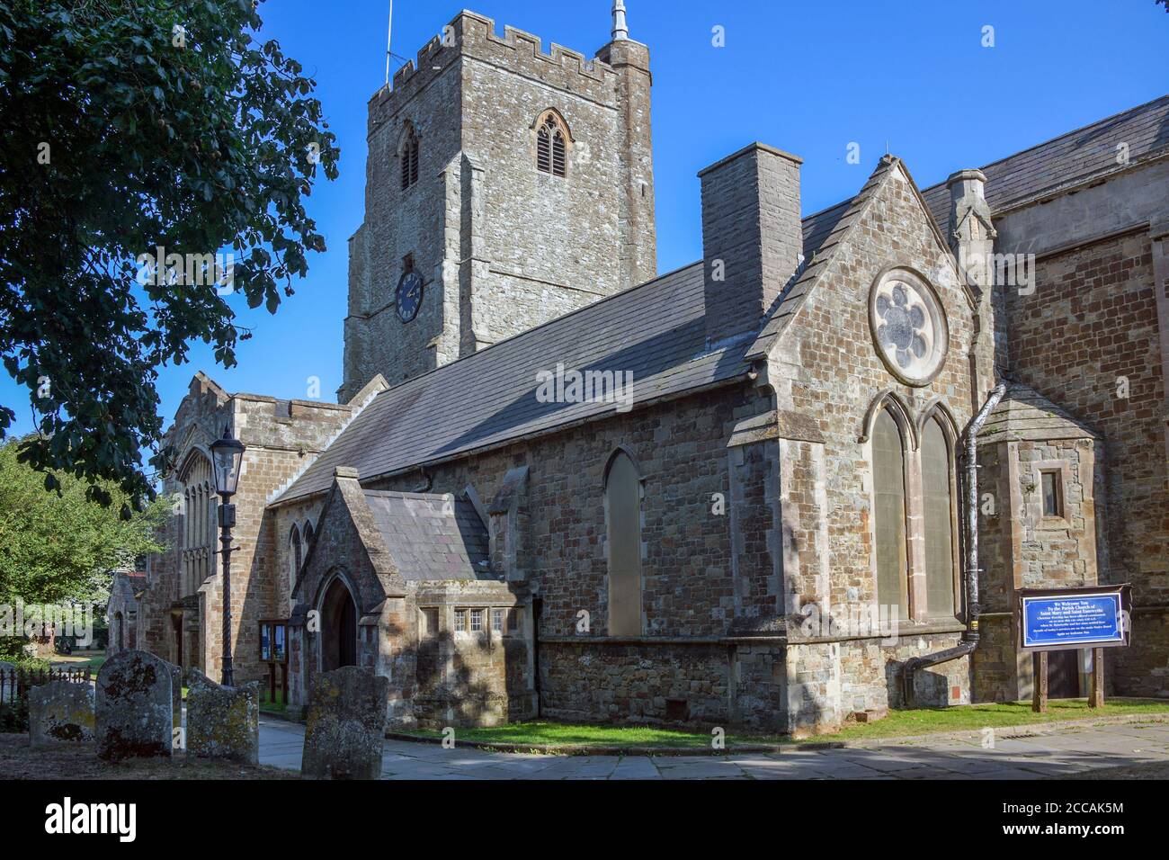 Church of St Mary & St Eanswythe Folkestone Kent England Stock Photo