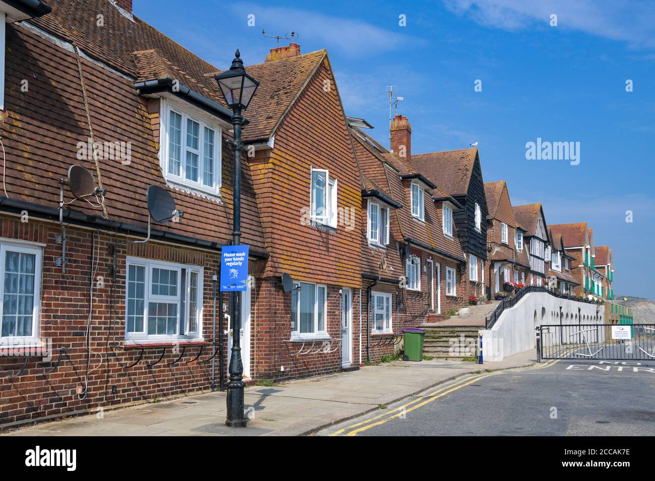 Edwardian houses Folkestone Harbour Kent England Stock Photo Alamy
