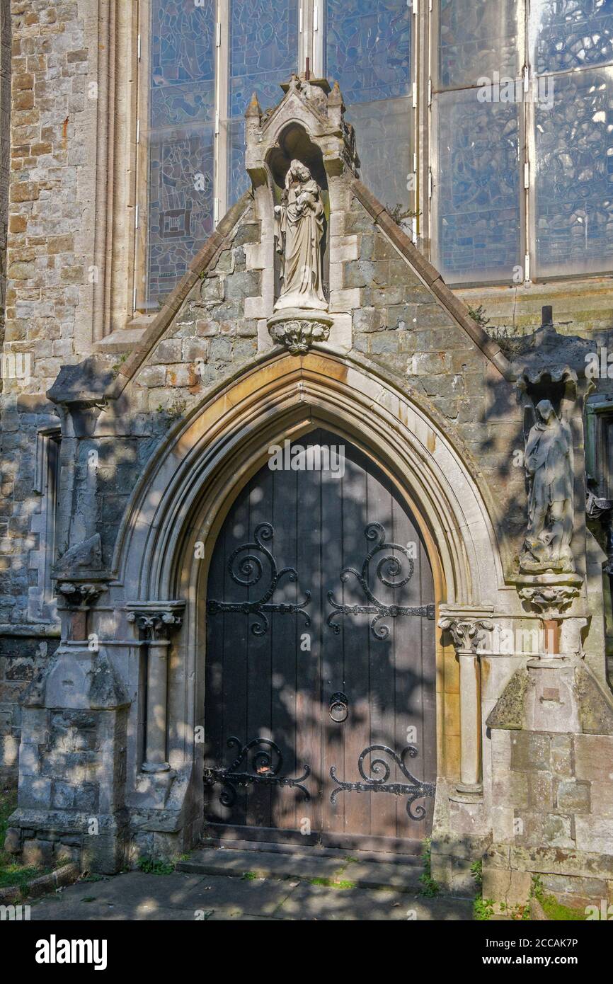 Entrance Church of St Mary & St Eanswythe Folkestone Kent England Stock Photo