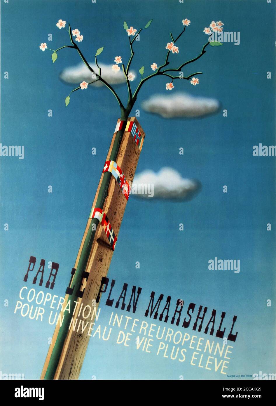 ERP. The Marshall Plan. Museum: PRIVATE COLLECTION. Author: Gaston Van den Eynde. Stock Photo