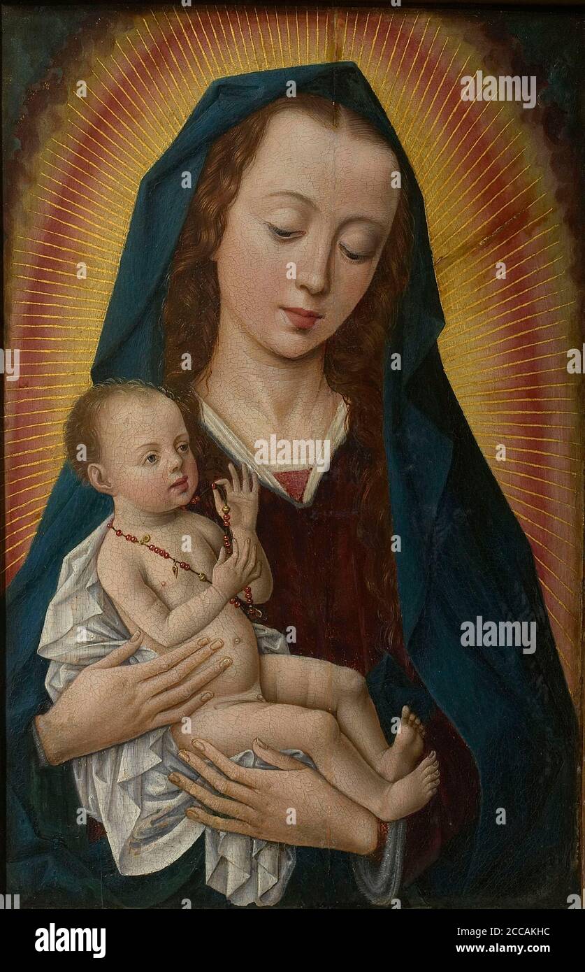 The Virgin and Child. Museum: Maagdenhuismuseum, Antwerp. Author: Geeraert Meere (Meeren) (Gerard). Stock Photo