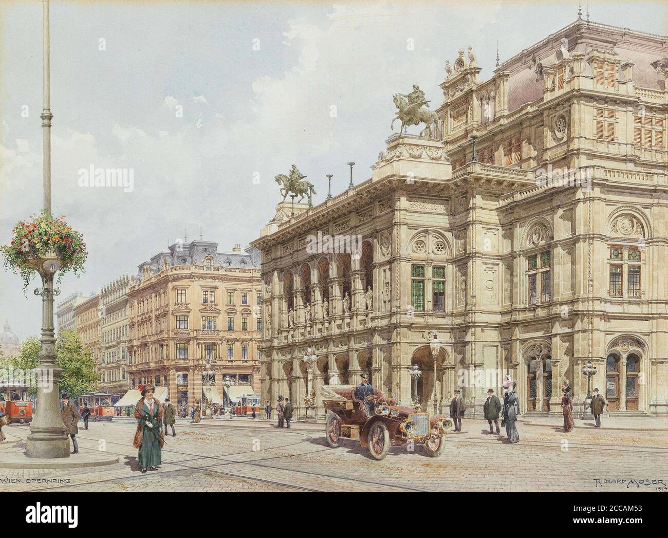 Vienna, Opernring. Museum PRIVATE COLLECTION. Author RICHARD MOSER