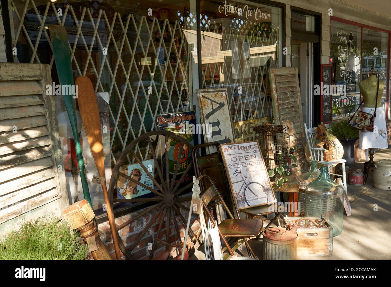 An antique store on Mavis Avenue in the town of Fort Langley, British