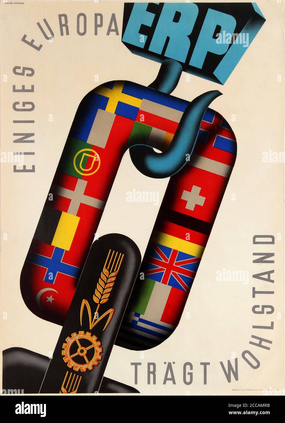ERP. The Marshall Plan. Museum: PRIVATE COLLECTION. Author: Walter Hofmann. Stock Photo