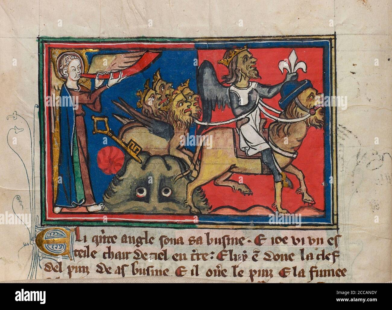 When the fifth angel blew his trumpet... Miniature from: Apocalypse de ...