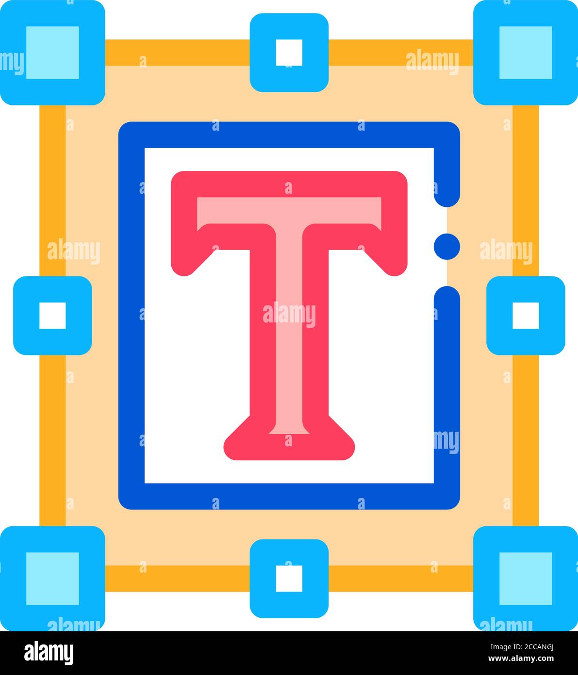 text design icon vector outline illustration Stock Vector Image & Art ...