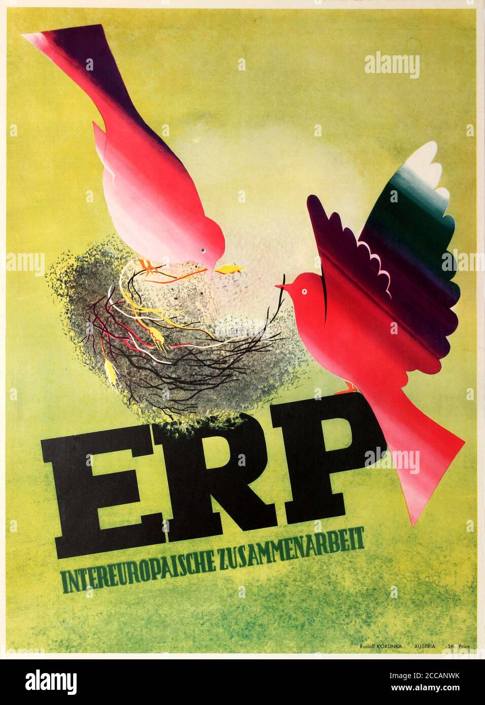 ERP Inter-European Cooperation. Museum: PRIVATE COLLECTION. Author: Rudolf Korunka. Stock Photo