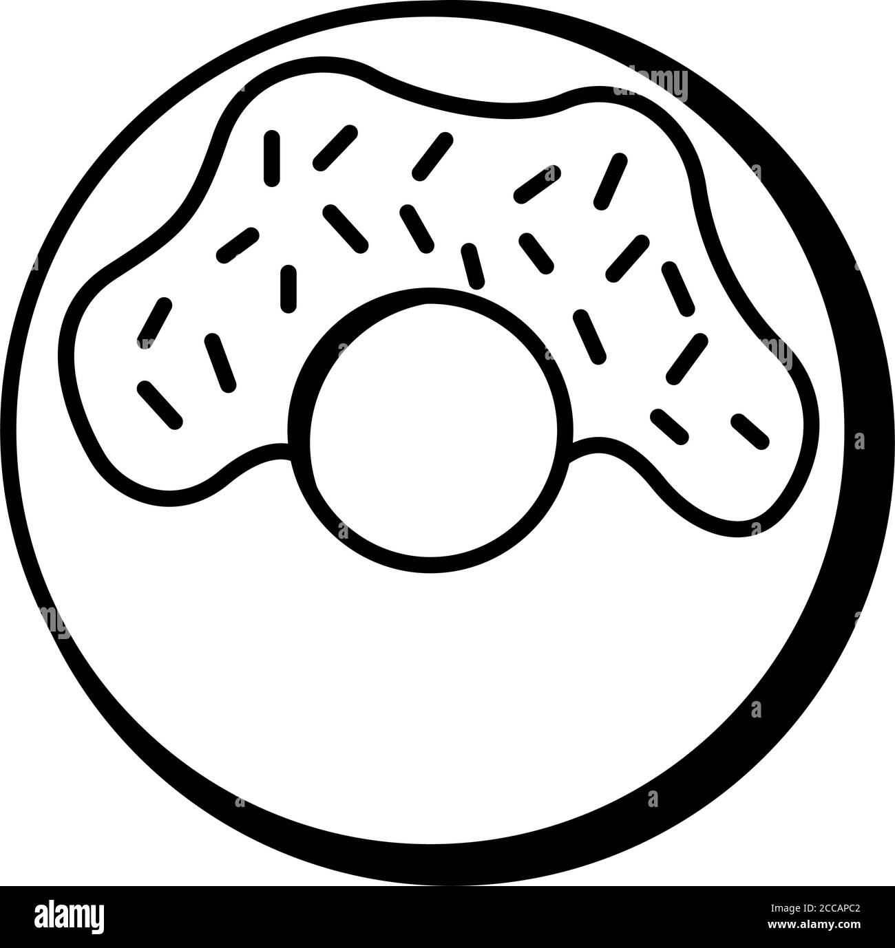 donut pop art line style vector illustration design Stock Vector Image ...