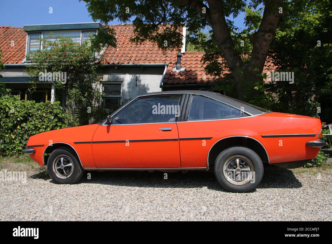 Netherlands  May 7 2020: Opel Kaddett car parked outside residential house Stock Photo