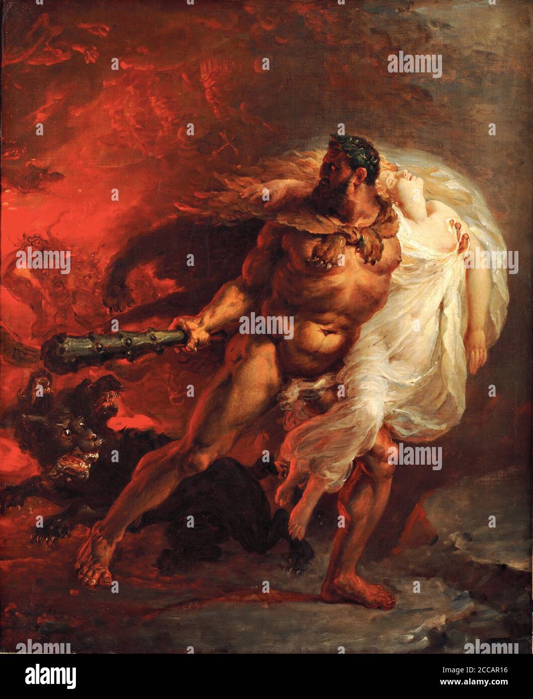 Hercules Tearing Alceste away from Hell. Museum: Musée d'Art et  d'Archéologie, Valence. Author: Joseph-Boniface Franque Stock Photo - Alamy, image size:1060x1390