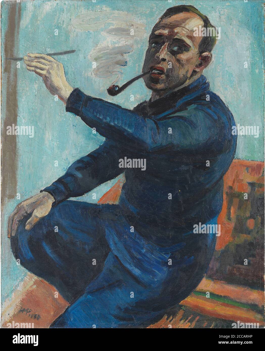 Self-Portrait. Museum: PRIVATE COLLECTION. Author: Hermann Max Pechstein. Stock Photo