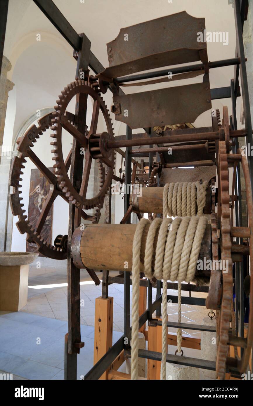 Large clock mechanism Stock Photo Alamy