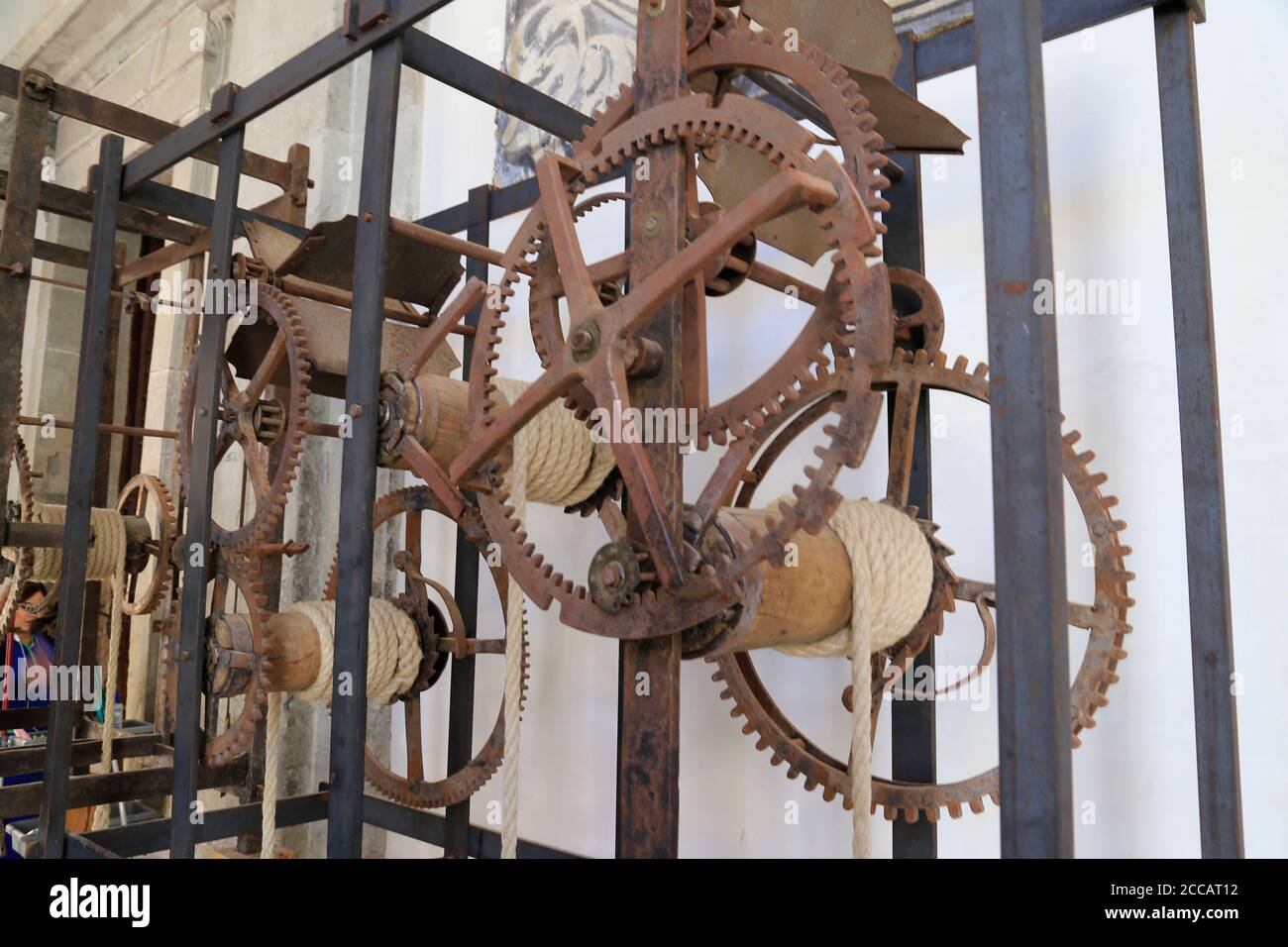 Large clock mechanism Stock Photo Alamy