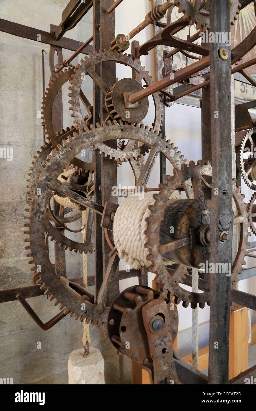 Large clock mechanism Stock Photo Alamy