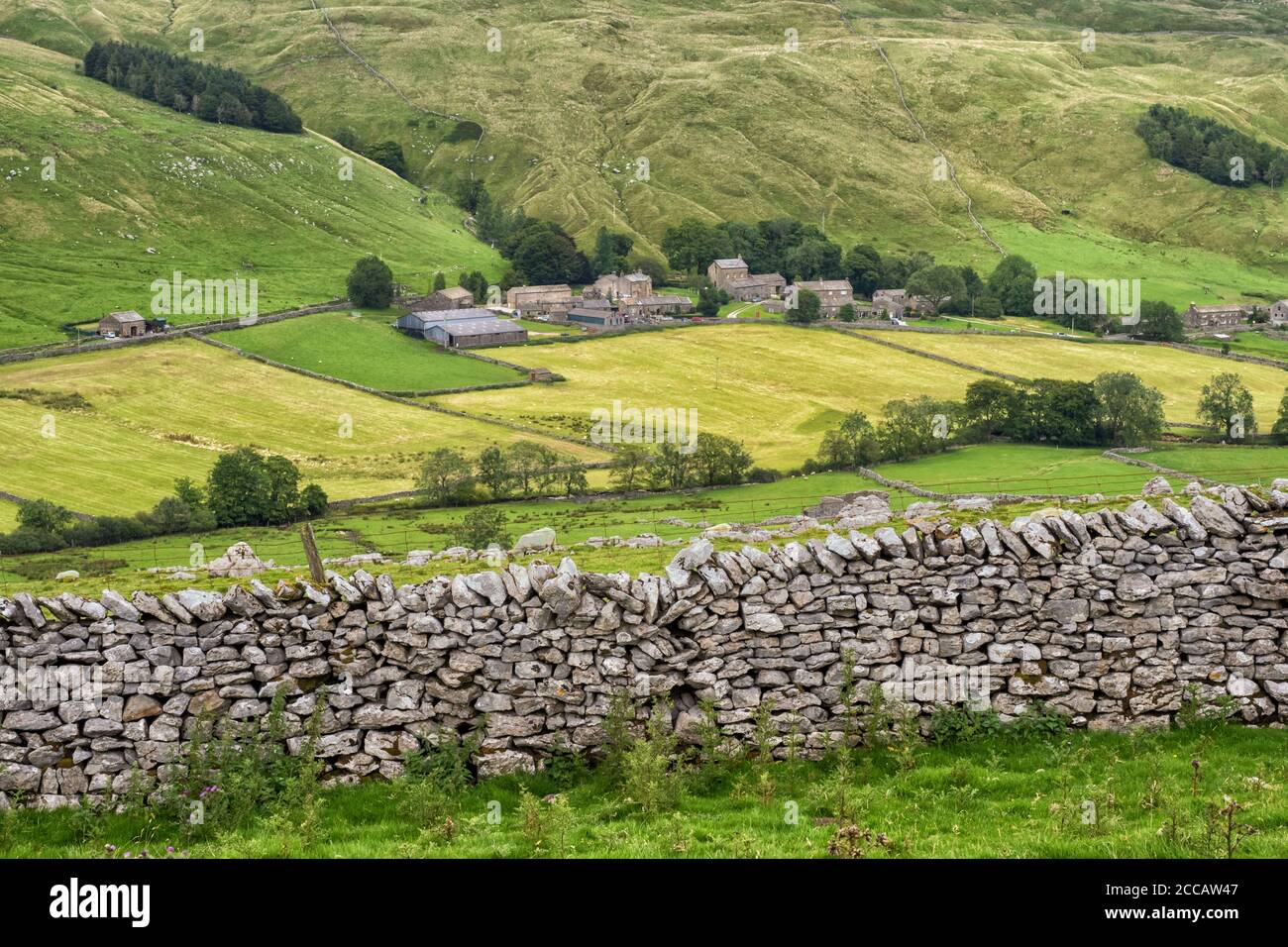 Halton Gill is a hamlet and civil parish in Littondale in the Yorkshire Dales in North Yorkshire, England. It is situated 2 miles up Littondale from L Stock Photo