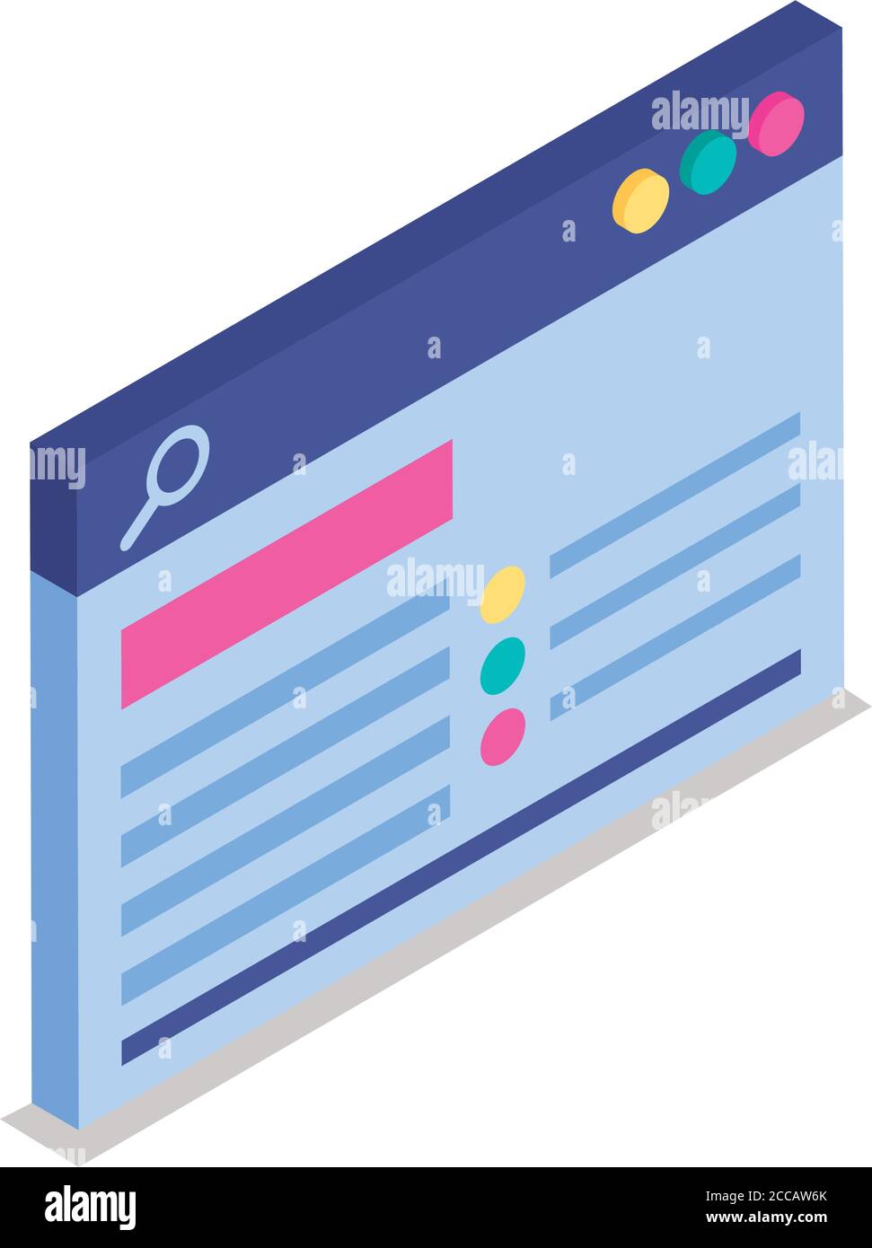 webpage template isometric style icon vector illustration design Stock Vector