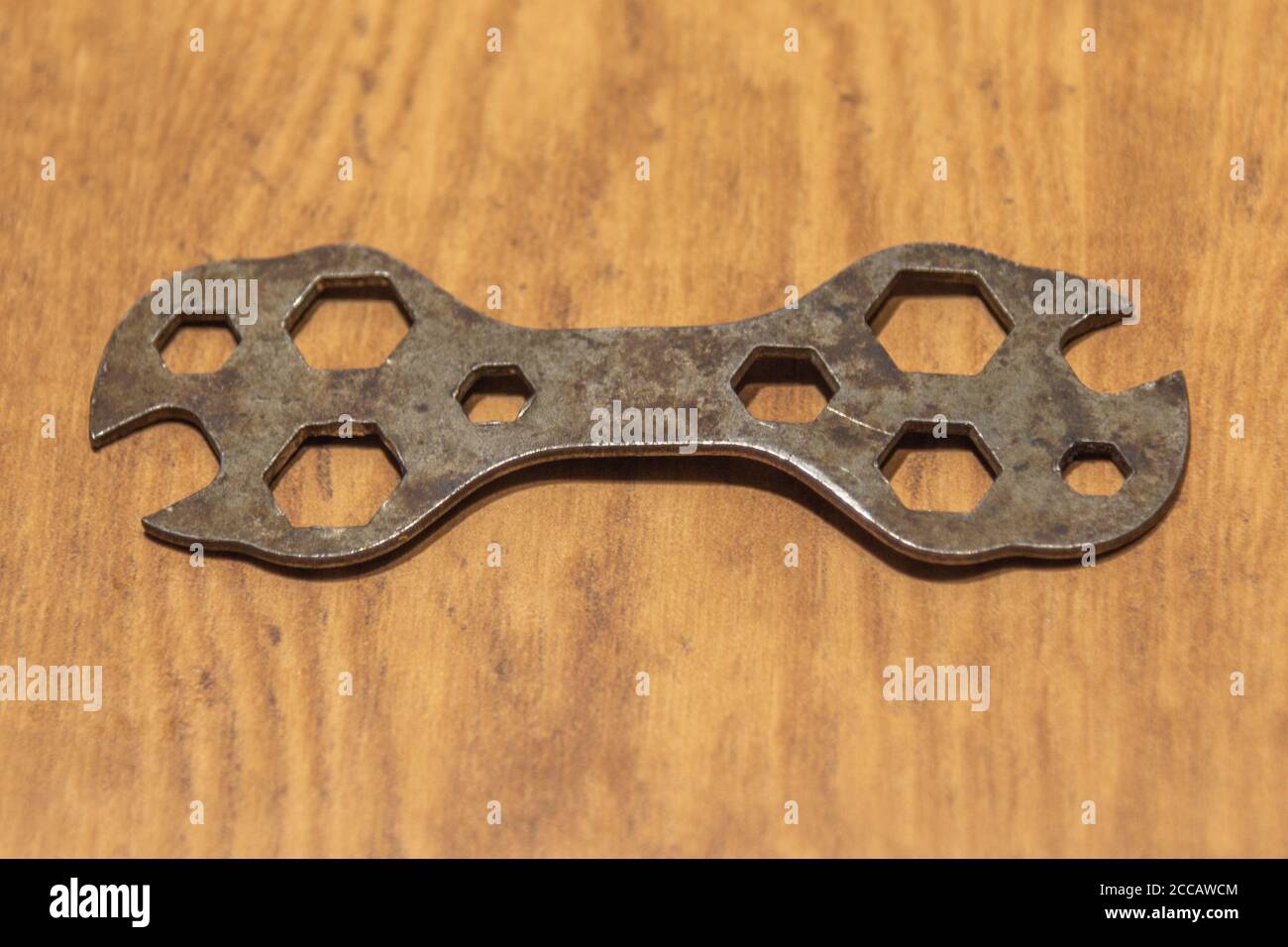 Multi-function spanner. Hinged Spanner. It guarantees speed and performance in your work, with several robust and resistant models. Stock Photo