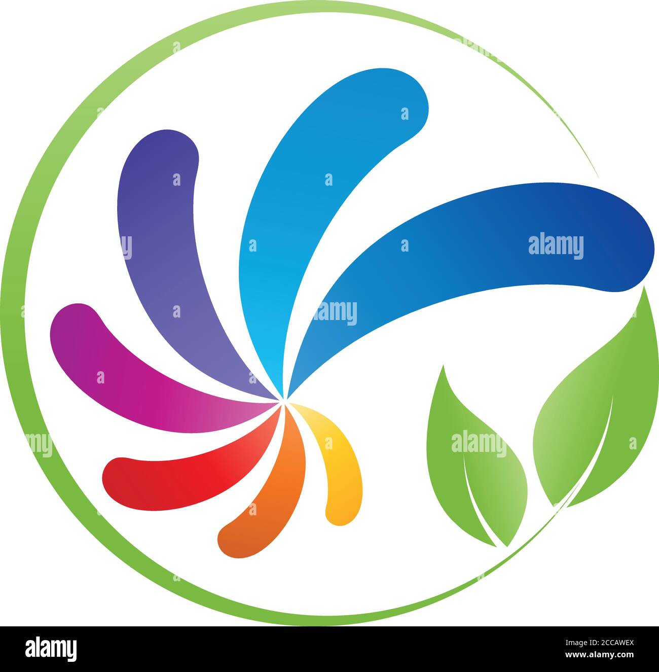 Spiral, coloured, painter, print shop, logo Stock Vector