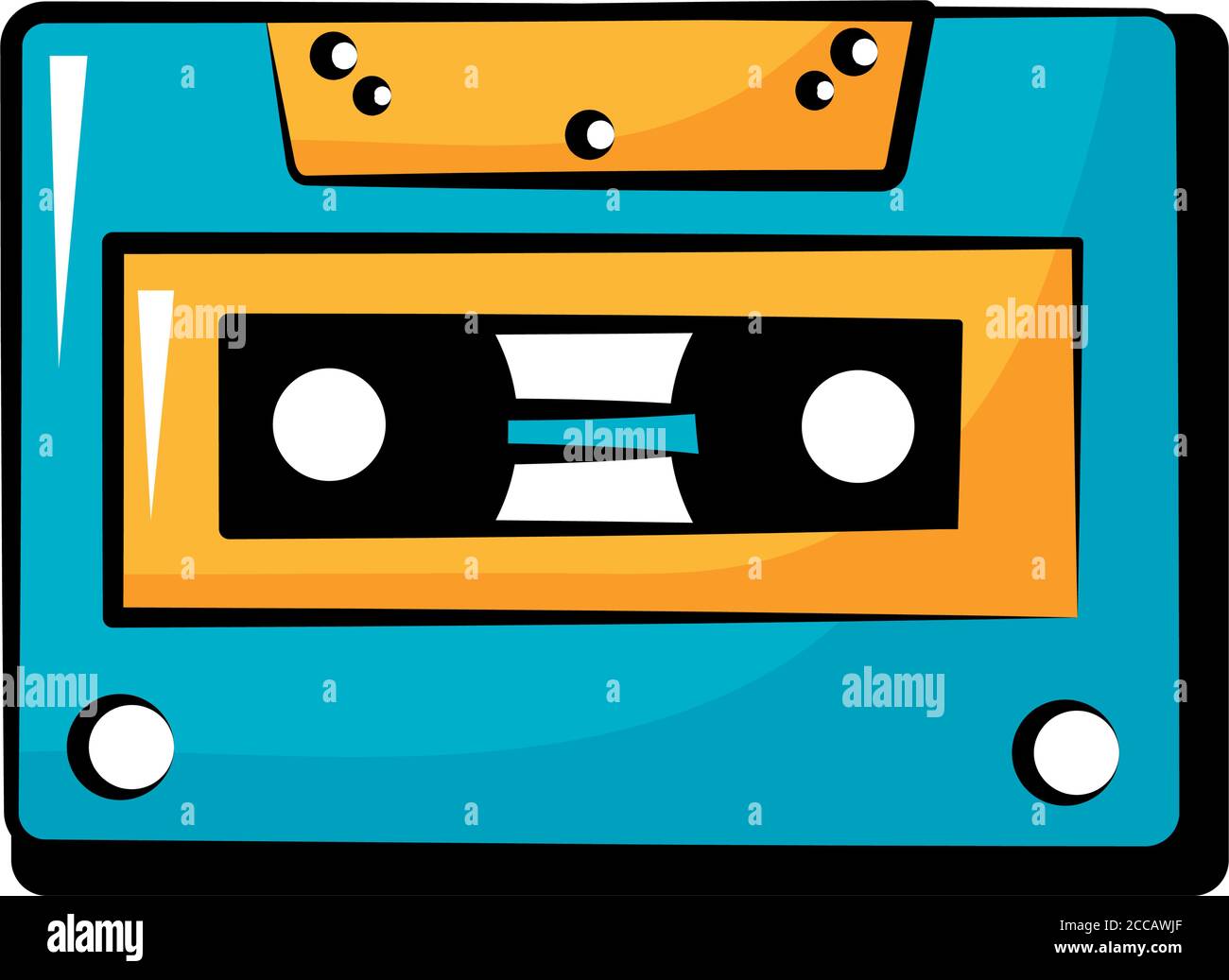 cassette retro pop art flat style icon vector illustration design Stock ...