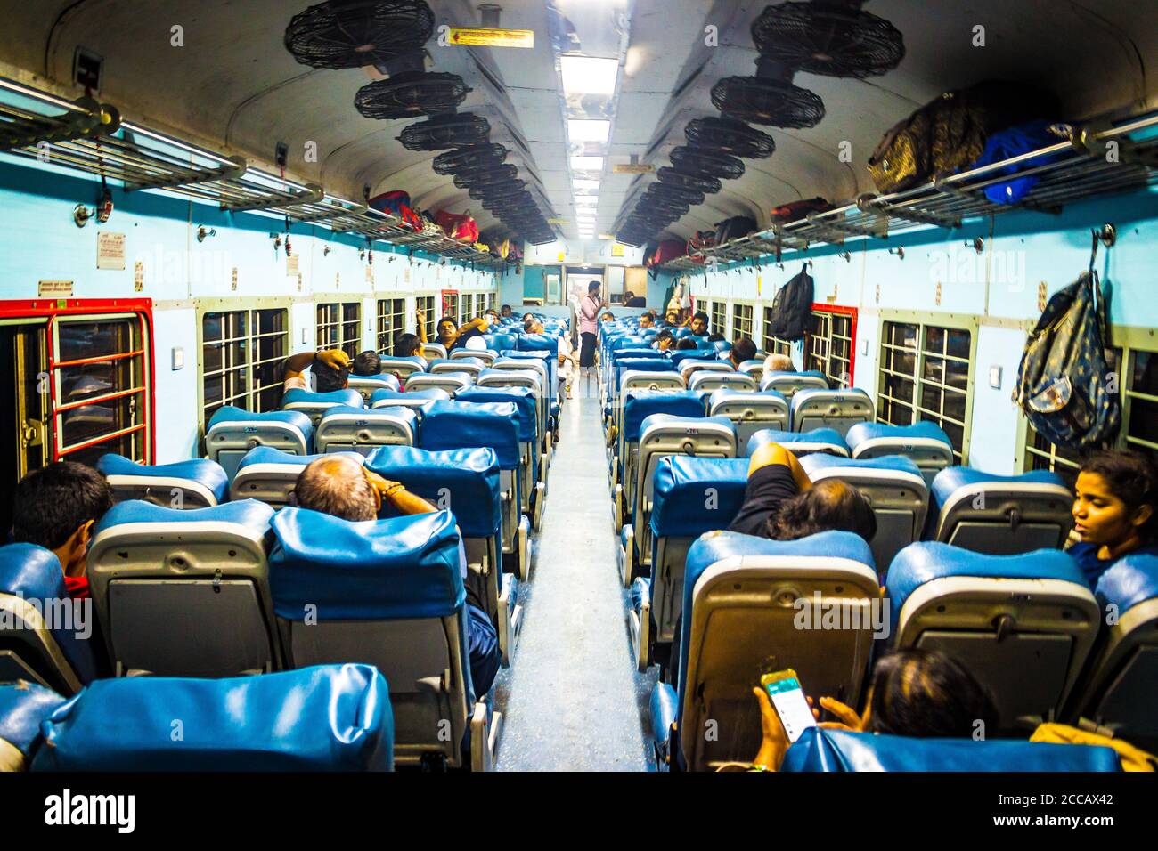 Goa, India. Landscape of Nature in India. View of a train from a train ...