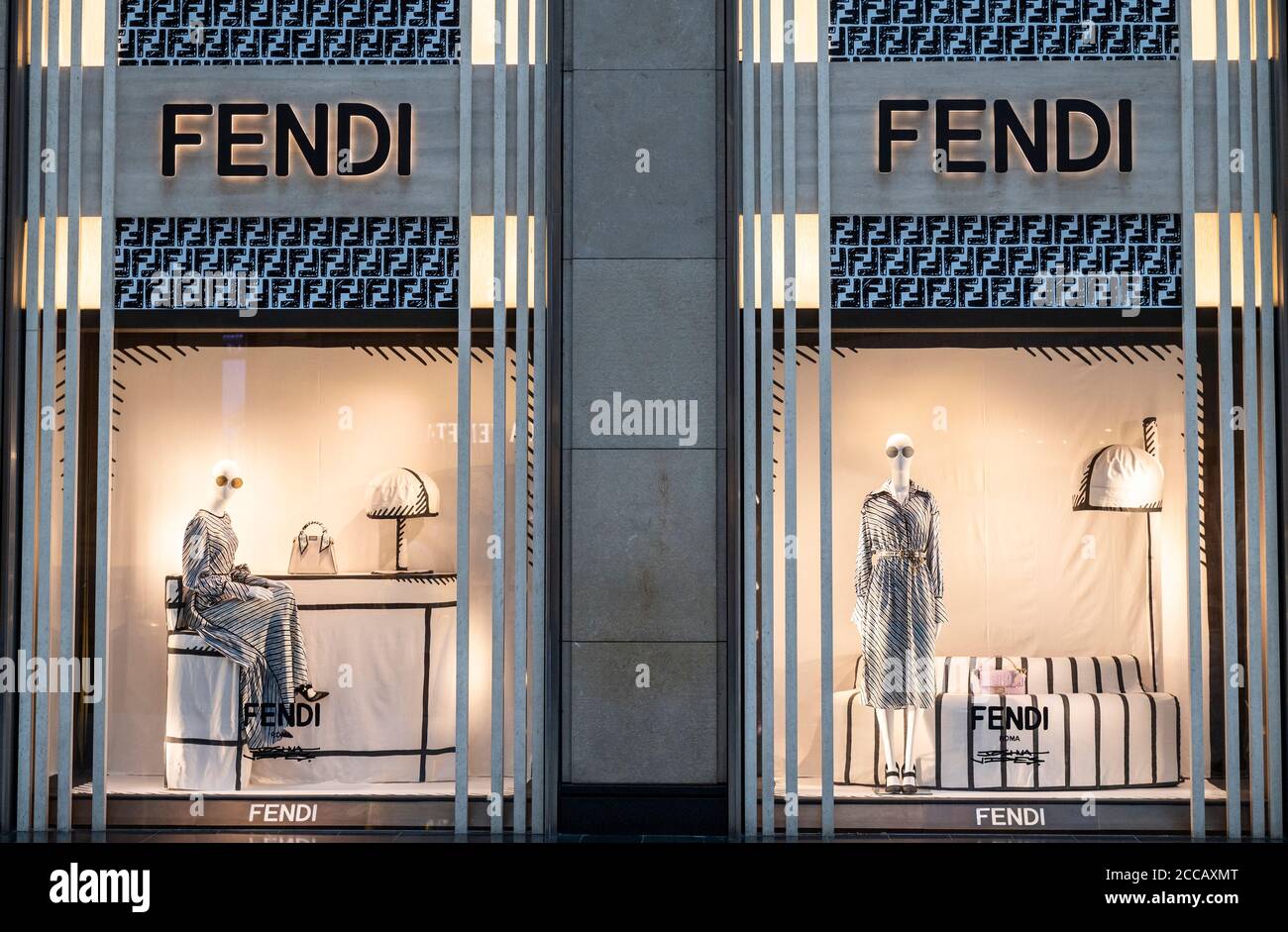 Italian luxury fashion brand Fendi store seen in Hong Kong Stock Photo Alamy