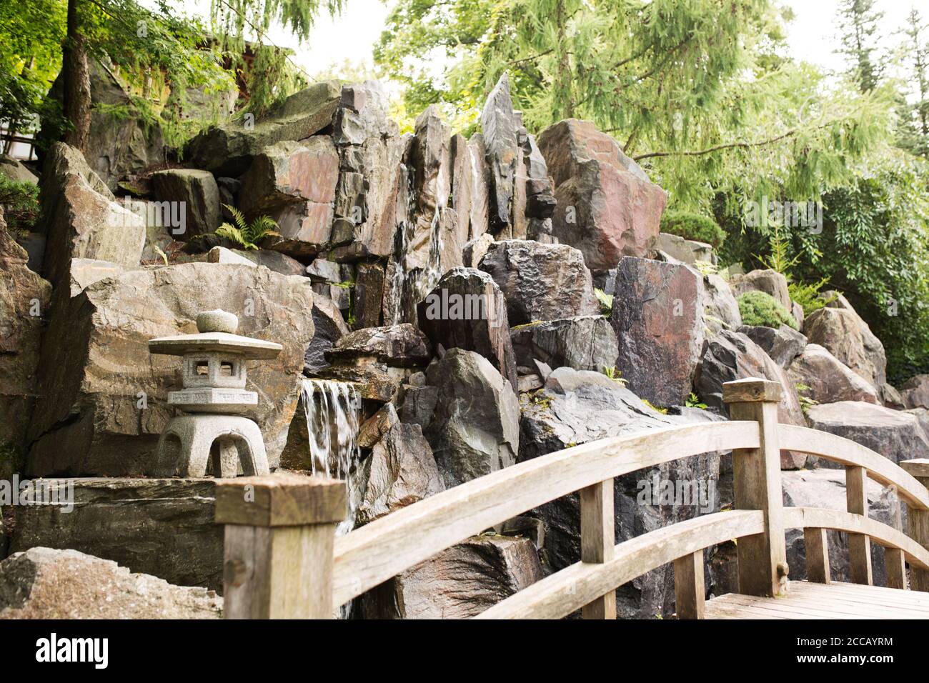 The Japanese garden at Egapark in Erfurt, Germany. Stock Photo