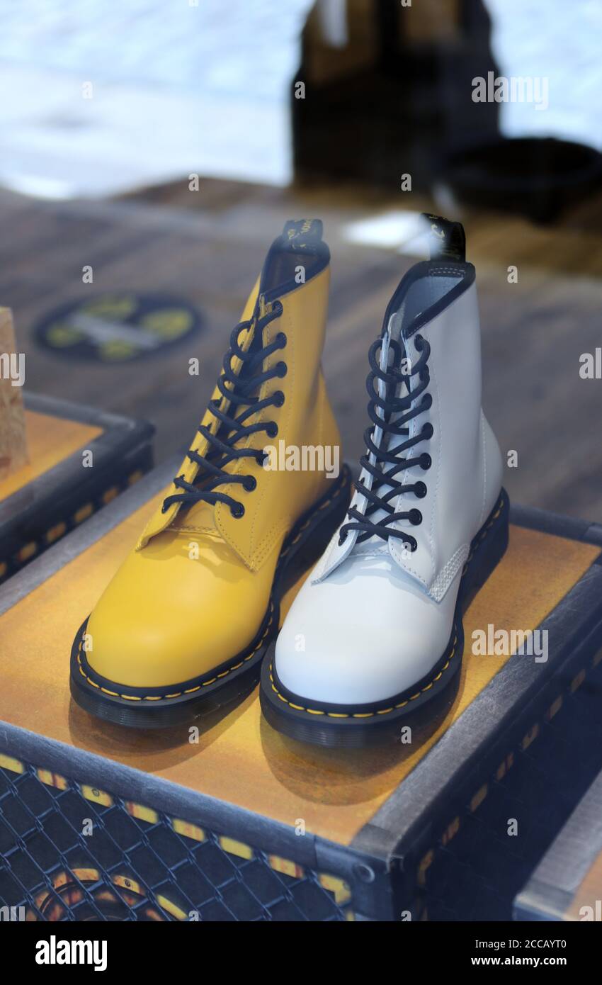 White dr martens hi-res stock photography and images - Alamy