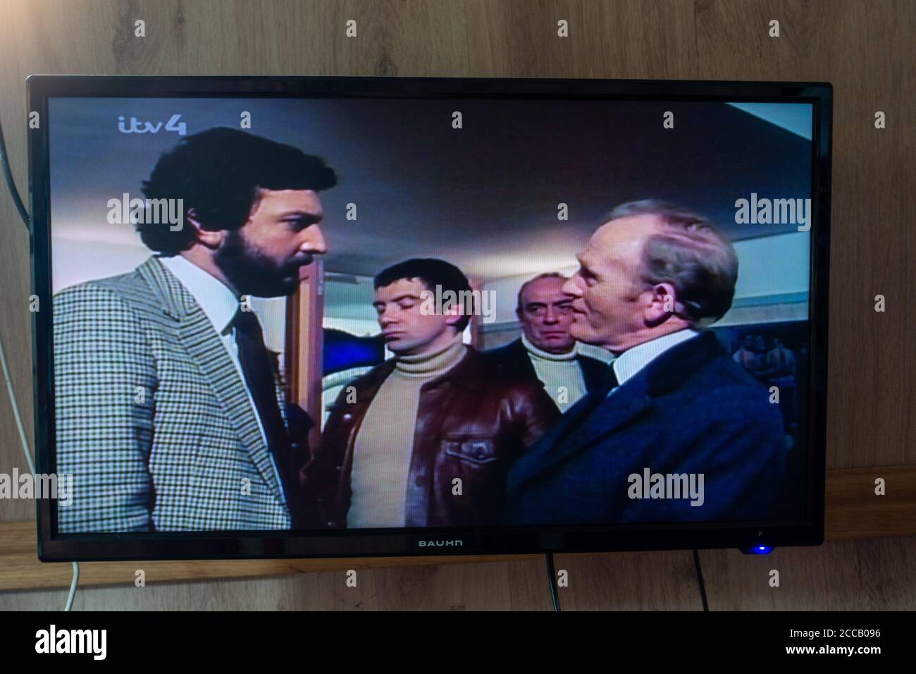 screengrab of 1977 TV Drama The Professional on TV Monitor Stock Photo