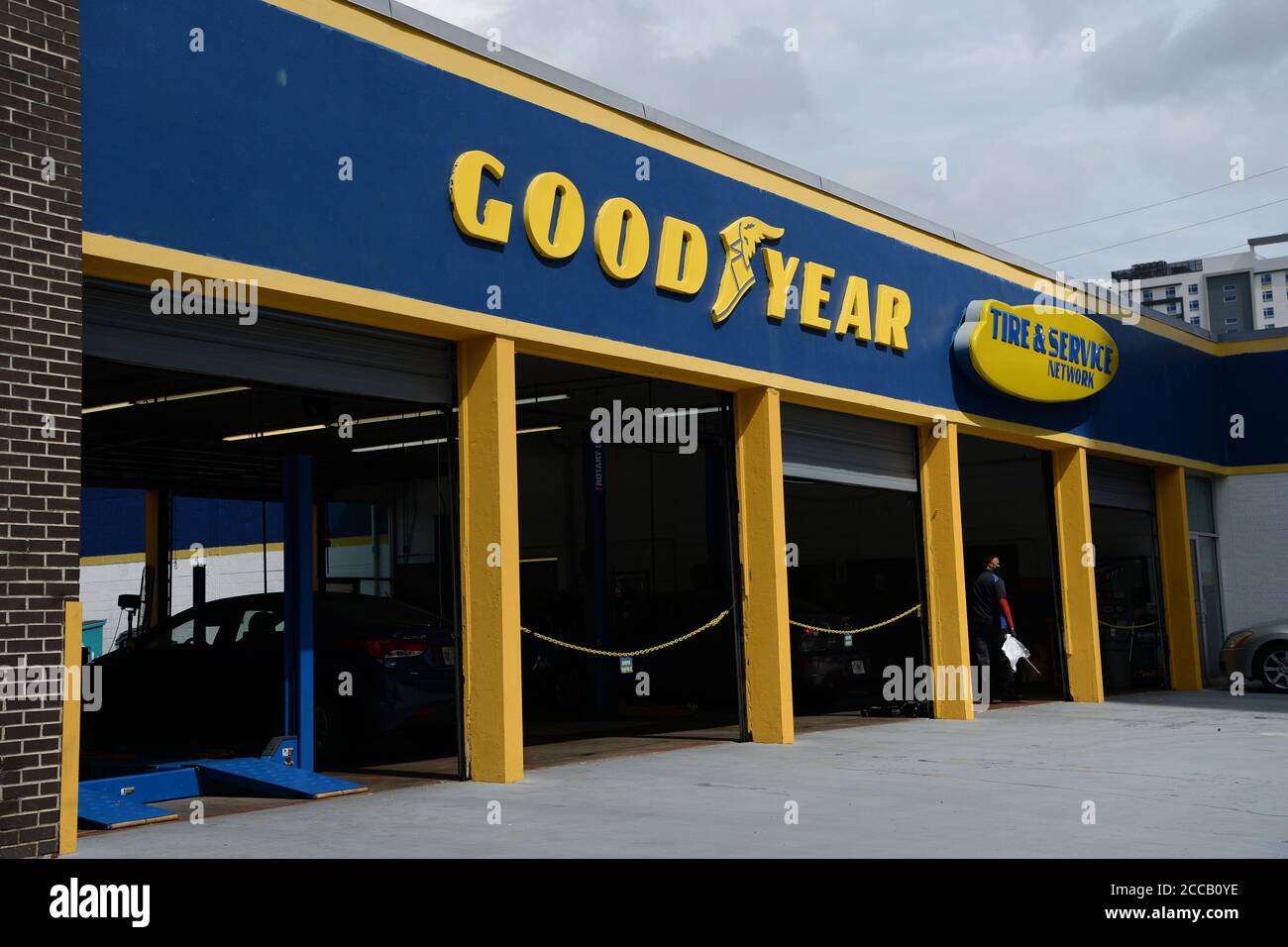 Fort Lauderdale, FL, USA. 20th Aug, 2020. A general view of the Goodyear tire & service center as President Trump tweeted 'Don't buy Goodyear - They announced a ban on MAGA Hats. Get better tires for far less! (This is what the Radical Left Democrats do. Two can play the same game, and we have to start playing it now' on August 20, 2020 in Fort Lauderdale Florida. Credit: Mpi04/Media Punch/Alamy Live News Stock Photo