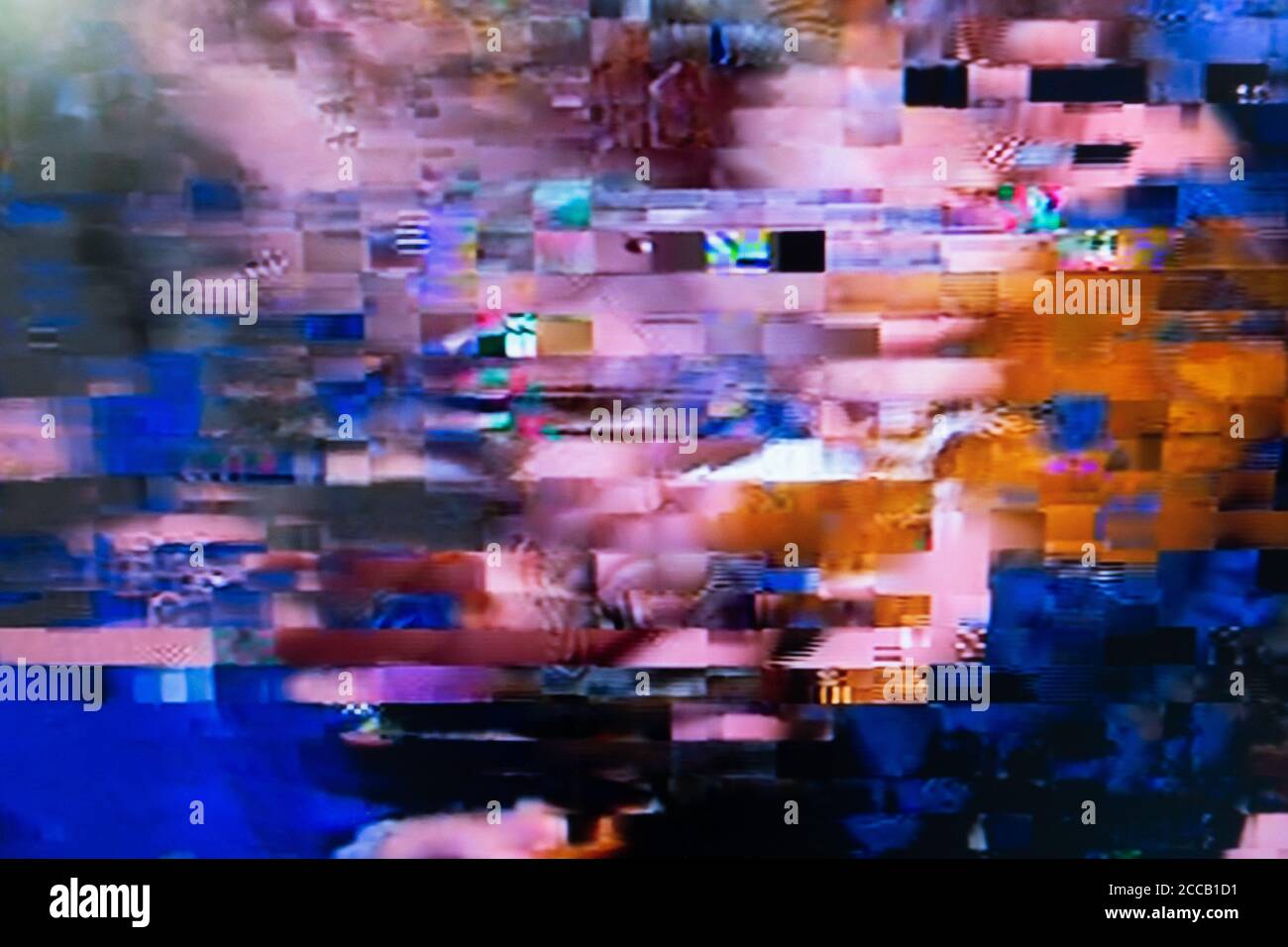 Closeup of a pixelated TV screen Stock Photo Alamy