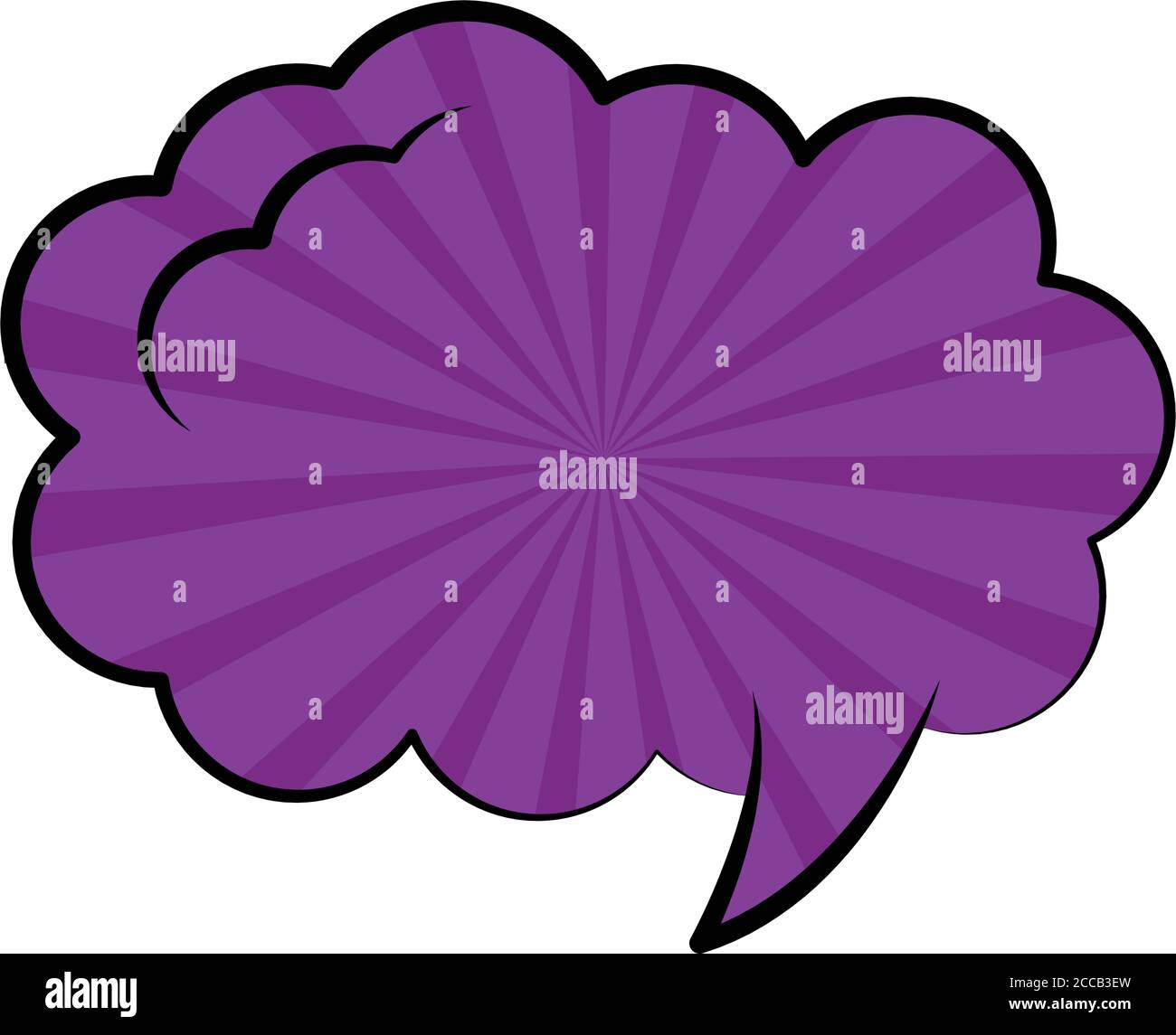 speech bubble expresion purple pop art flat style vector illustration ...