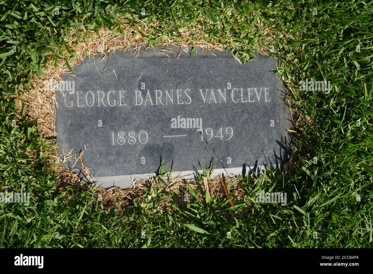 Hollywood, California, USA 17th August 2020 A general view of atmosphere of George Barnes Van Cleve's Grave at Hollywood Forever Cemetery on August 17, 2020 in Hollywood, California, USA. Photo by Barry King/Alamy Stock Photo Stock Photo