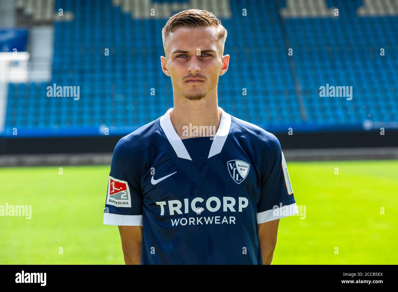 football, 2. Bundesliga, 2020/2021, VfL Bochum, Vonovia Ruhr Stadium, Media Day, team presentation for the game season, Moritz Roemling Stock Photo