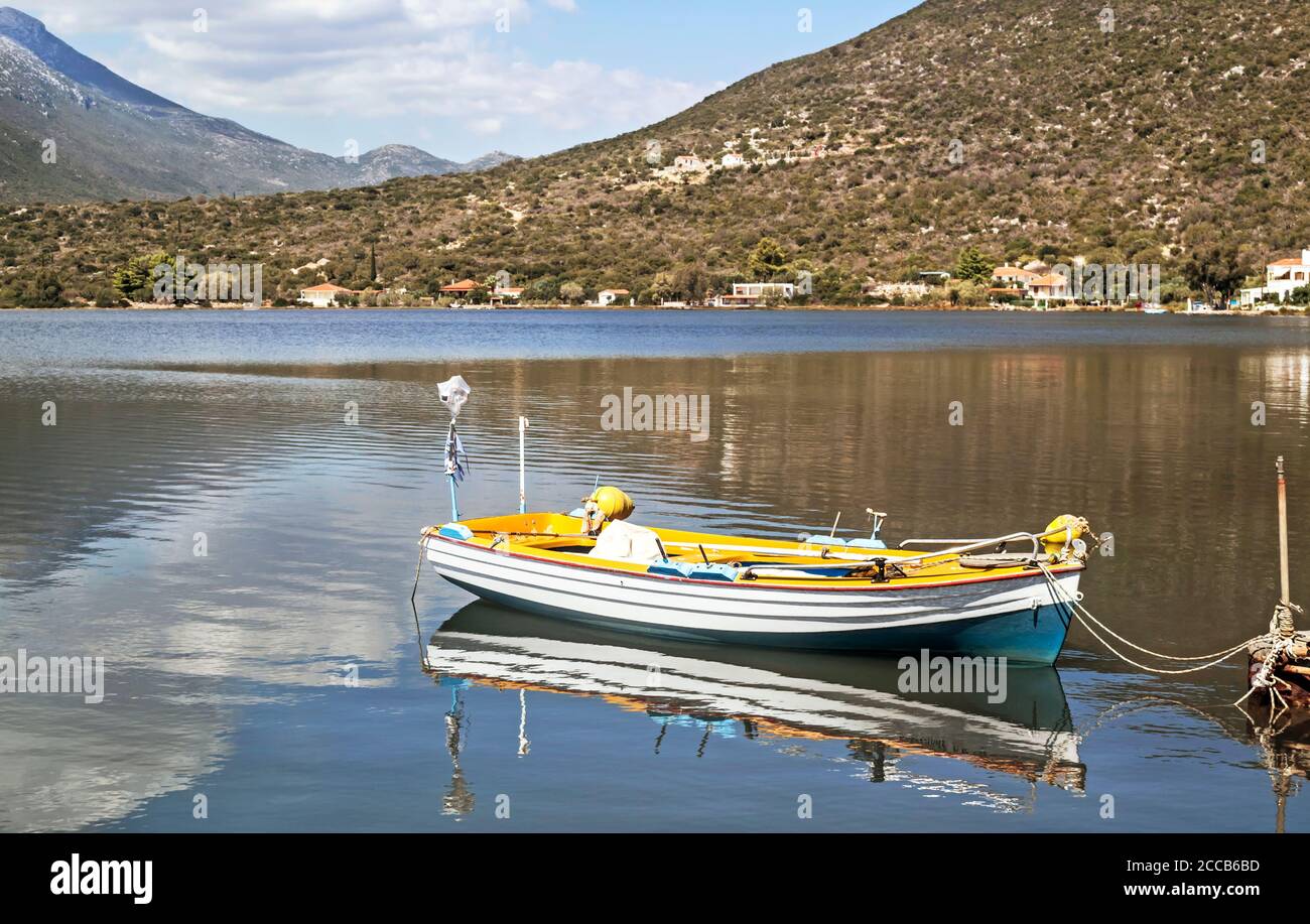 landscape of Ierakas or Gerakas village Laconia Peloponnese Greece