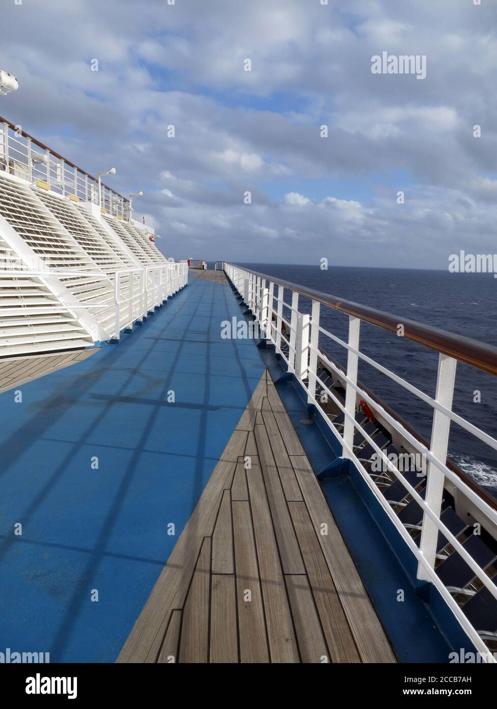 Empty deck chairs on a cruise ship Stock Photo - Alamy