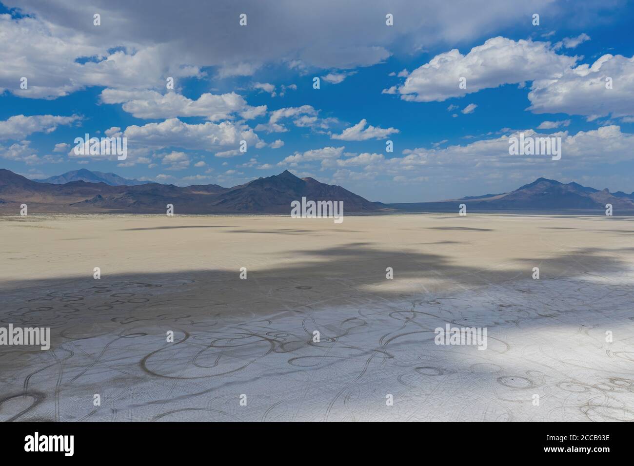 Aerial view of the special Bonneville state park at Utah Stock Photo