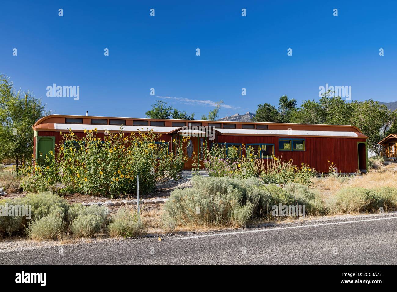 Sunny view of a beautiful house at Baker, Nevada Stock Photo Alamy