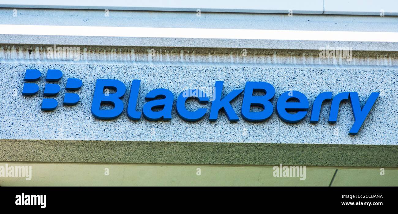 Blackberry office of Canadian BlackBerry Limited company in Silicon Valley, high-tech hub of San Francisco Bay Area - San Ramon, CA, USA - October 201 Stock Photo