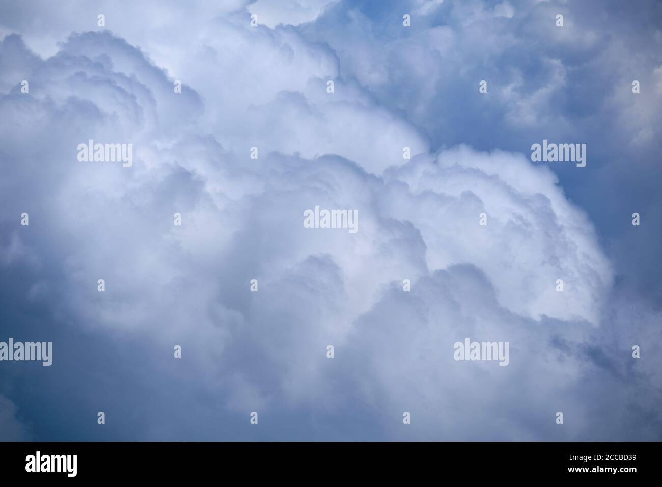 Fat thunderclouds in the sky before the storm. Stock Photo