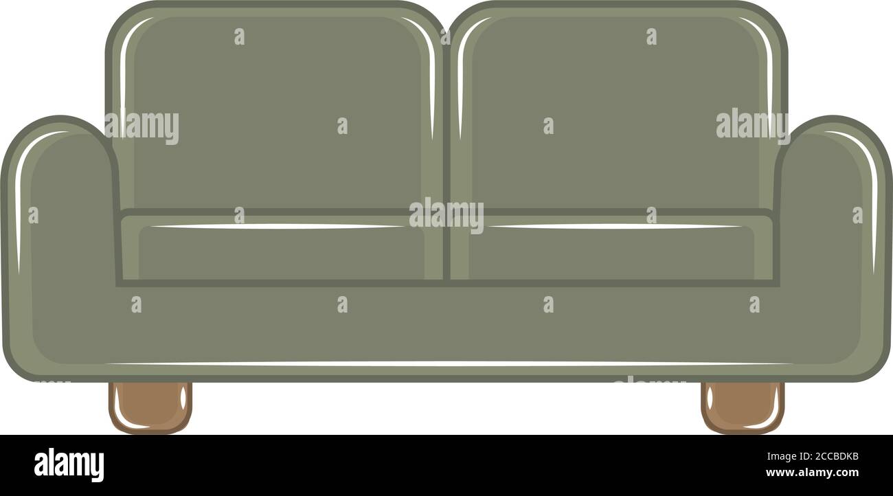 Isolated sofa realistic icon. Home decoration - Vector Stock Vector ...