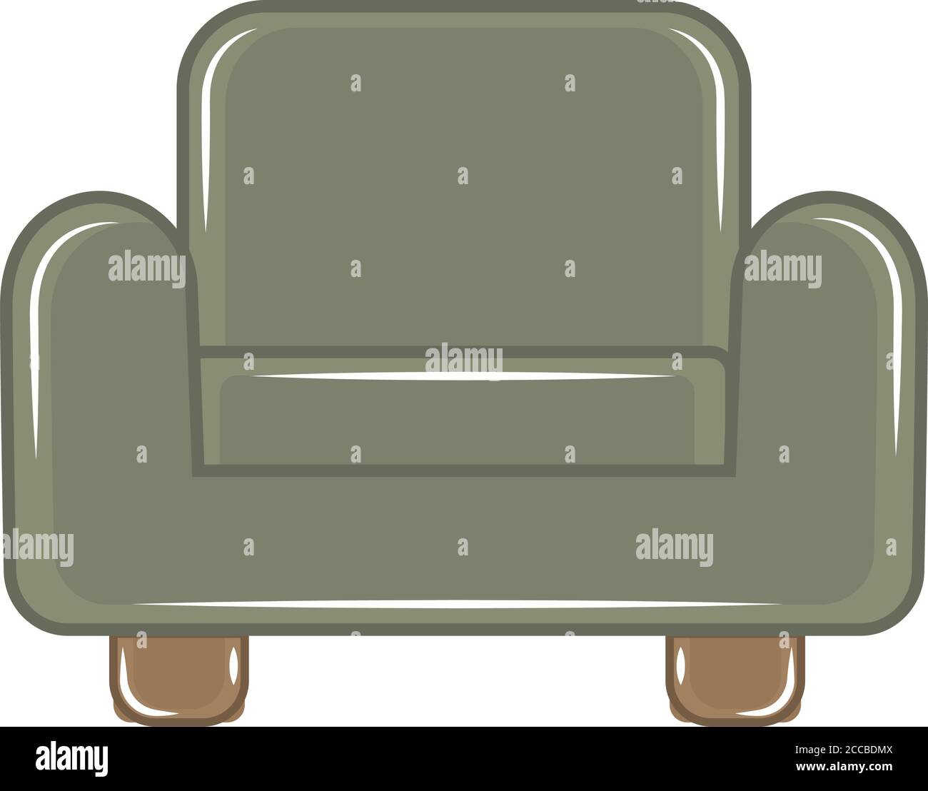 Isolated sofa realistic icon. Home decoration - Vector Stock Vector