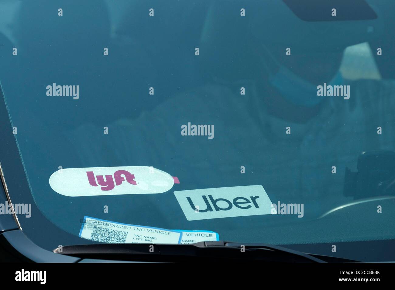 Los Angeles, California, USA. 20th Aug, 2020. Uber and Lyft 